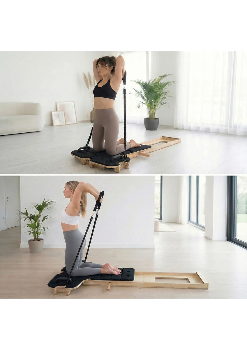 Yeni Nesil Katlanabilir Profesyonel Pilates Reformer Aleti - Az Yer Kaplayan, Kompakt Egzersiz Aleti